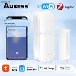 Alarm systems WiFi Zigbee Door and Window Sensor Tuya Garage Door Detector Suitable for Alexa Google Home Alexa Voice Intelligent Life Application Remote Alarm WX