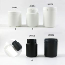 30 X 100ml 150ml 200ml HDPE Solid White Pharmaceutical Pill Bottles For Medicine Capsules Container Packaging with Tamper Seal Rvsis