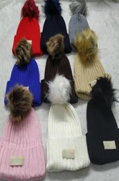 High Quality Pom Poms Cap Winter Warm Woolen Hat Designer Knitted Women Hats Brand Fashion Beanies 9 Color5796804