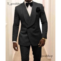 رجال بدلات بليزرز مخصصة صنع العريس النمط الأبيض العريس Tuxedos Shawl Lapel 2pcs الزفاف رجل السراويل زي Homme 230407 458