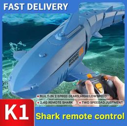 Sand Play Water Fun K1 New 2.4G Professional Remote Control Shark Wireless Charging Childrens Water Toy New Childrens ToyL2405