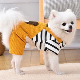 Dog Apparel Small Clothes Autumn Winter Fashion Cartoon Sweater Pet Cute Desinger Pajamas Puppy Warm Jumpsuit Chihuahua Yorkie Maltese