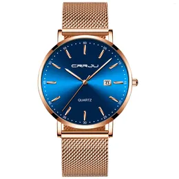 Wristwatches Men's Watches 2024 Minimalist Fashion Ultra Thin Watch Men Simple Business Stainless Steel Mesh Belt Relogio Masculino