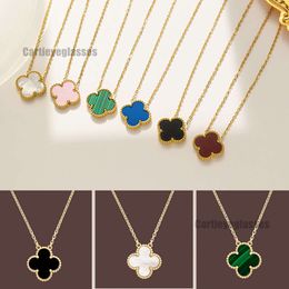 15mm Fashion Classic4/Four Leaf Clover Necklaces Pendants Mother-of-Pearl Stainless Steel 18K Gold Plated for Women Girl Valentines Mothers Day Jewellery