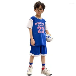 Clothing Sets Boys Quick-Srying Suit Sports Set 2024 Children's T-shirt Shorts Two-Pieces Summer Jersey Size 5 7 8 9 11 12 13