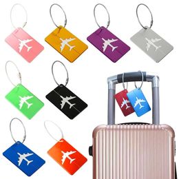 Aluminium Travel Luggage Tags Reusable Suitcase Baggage Labels Holiday Bag ID Plane Identifier With Ropes 240511