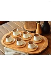 Cups Saucers Amazing Turkish Greek Arabic Coffee & Espresso Cup Set Largi 6 Personality Porcelain