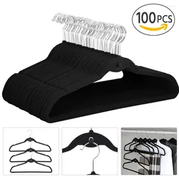 Hangers Renwick Non Slip Velvet Clothing 100 Pack Black