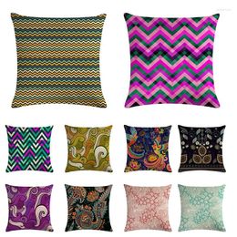 Pillow Wave Geometric Cover Print Linen Affection Seat Family Home Decorative Throw Case Housse De Coussin ZY922