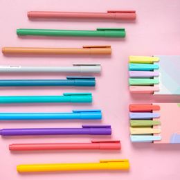 5pcs/set Colorful Ink 0.5mm Morandi Macron Gel Pens Mixed Colors Vintage For DIY Writing Scrapbook Student Stationery