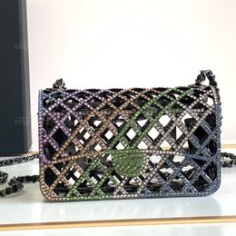 12A 1:1 Top Quality Designer Shoulder Bags Niche Art Green Diamond Magic Metal CF Heavy Industry Design Rhinestone Embellish Luxury Crossbody Bags With Original Box.