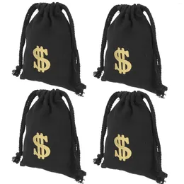 Gift Wrap Dollar Drawstring Bag Storage Zip Bags Candy Toy Clothes Sign Party Canvas Pouches Treat