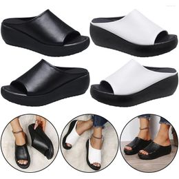 Casual Shoes Women Leisure Flat Sandals Non Slip Wedge Platform On Height Increasing For Seaside Vacation