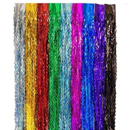 Party Decoration Waved Fringe Curtains Laser Foil Tassels Gold Tinsel Birthday Decorations Shinny Backdrops