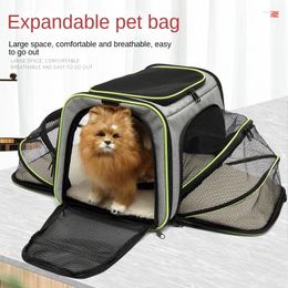 Cat Carriers Bag Out Portable Foldable Single Shoulder Messenger Pet Small Dog Breathable Expansion Space