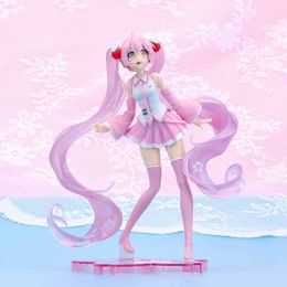 Action Toy Figures 15cm Anime Sakura Action Figure Toy Girl PVC Pink Model Figurine Statue Jewelry Prop Collection Gifts T240513