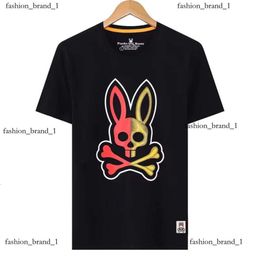 Shirt Psychol Bunny Men Women Designers psychological bunny T Shirts Loose Oversize Tees Apparel Fashion Tops Mans Casual Chest Letter Shirt 9cc4