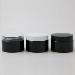 20 x 120g Travel All Black Cosmetic Jar Pot Makeup Face Cream Container Bottle 4oz Packaging with Plastic lids Mhjvi