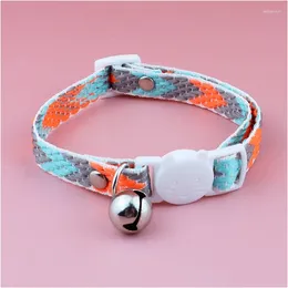 Dog Collars Fashion Cat Collar Bell Fluorescent Arrow Kitty Puppy Anti-suffocation Pet Outdoor Walking Accessories Supplies