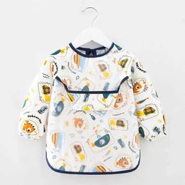 KPIC Bibs Burp Cloths Baby aprons bibs long sleeved scarves for young children waterproof art smoke feeding baby boys girls Bopu Bubandana new arrival d240513