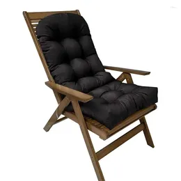 Pillow Rocking Chair With Folding Thick Solid Lounge Seat Pads Water Resistant Bench Recliner For Terrace Yard Garden