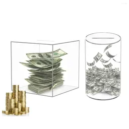 Storage Bottles Acrylic Piggy Bank Durable Saving Money Box Reusable Transparent Delicate Easy To For Coin Banknote