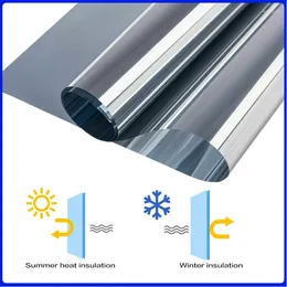 Window Stickers One Way Mirror Film 60cm/50cm/40cm Anti-UV Privacy Self-Adhesive Decorative Explosion-Proof Shades For Homes And Offices