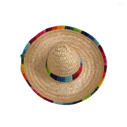 Dog Apparel Fashion Mini Pet Dogs Sun Cap Handcrafted Woven Hawaii Style Adjustable Cat Straw Hat Products Accessories