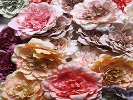 DIY Peony Flower Head 10cm Big Artificial Peony Flower Head For Wedding Party Decoration and Wreath Gift Box Scrapbooking Craft1627427