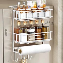 Kitchen Storage Fridge Spice Organizer Refrigerator Space Side Saving Rack Shelf