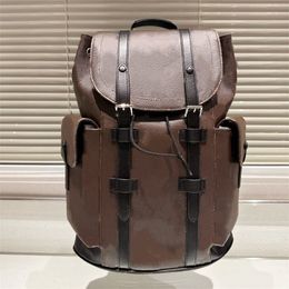 Men Designer Backpack Bookbag Large Capacity Schoolbag Back Pack Student Shoulder Bags Rucksack Emboss Print Leather 10A