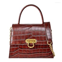 Shoulder Bags Women Genuine Leather Handbags Fashion Crocodile Pattern Real Cowhide Designer Bag Small