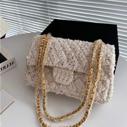 10A Fashion Woolen Square Bags Female Purses Designer Leather Winter Quality Shoulder Purse Bags Chain 231215 Handbags Crossbody Luxury Akir