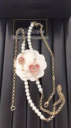 12Style Classic Diamond Pearl Letter Anhänger Halskette Designer hochwertiger Perlenmodische Halskette Frauen Halskette Hochzeitstag Juwely Geschenk