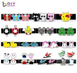 8MM Slide Charms 10 pieceslot Fit DIY Wristband Belt Bracelet LSSC262496329634