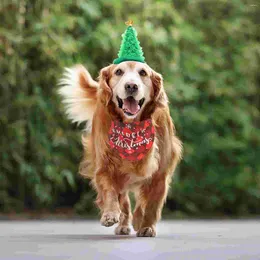 Dog Apparel Christmas Hat Triangle Scarf Decor Party Pet Costume Holiday Adjustable Adorable Bandana