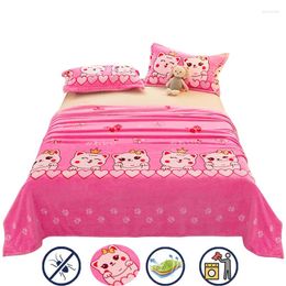 Blankets Cartoon Thick Quilted Blanket Printed Single Bed Flannel Kid Warm For Living Room Bedroom Beds Sofa Picnic Cover