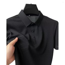 Men's Casual Shirts Shirt Mens Tops Muscle Office Rib Short Sleeve Slim Fit Solid Colour T Dress Tee Comfy Fashion