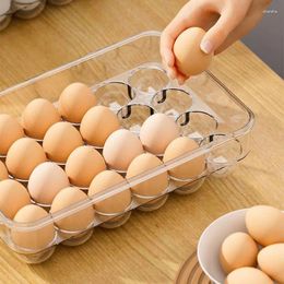 Storage Bottles 24/18 Grids PET Transparent Egg Box With Sealed Cover Stackable Eggs Holder Container For Kitchen Refrigerator Organiser