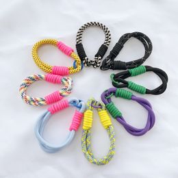 Korean Mobile Phone Cute Knot Portable Anti-loss Hand Bracelet Chain For iPhone 15 14 Pro Max Samsung Flip 4 Coloful Rope Chain 600pcs