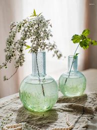 Vases Thick Bubble Glass Vase Dream Hydroponic Flower Fine Mouth Bottle Living Room Dining Table Decoration