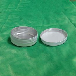 White 60g Aluminum Jar Refillable Cosmetic Cream Wax Lotion Bottle Empty 100g Screw Cap Containersbest qualtity Fcmui
