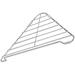 Kitchen Storage Clothes Drying Rack Sink Drainer Triangular Basket Cup Draining Stainless Steel