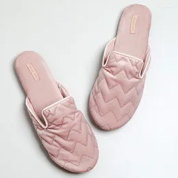 Slippers Classic Winter Warm Female Shoes Solid Pink Cotton Fabric Plush Light Non-slip Floor Women Home For Girls 2024