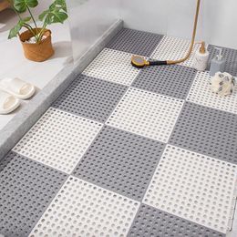 Bath Mats Plastic Bathroom Shower Area Non-slip Bathtub Toilet Washbasin Foot Stitching Cut Water-proof Floor