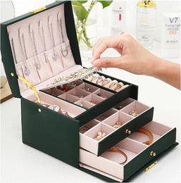 Storage Boxes Drawer Jewelry Box Velvet Ring Bracelet Earrings Necklace Display Stand Accessories Separator