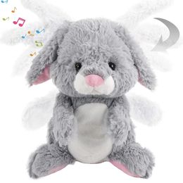 28cm PP cotton plush toy Grey electric rabbit filled animal high-quality doll pillow birthday gift girl soft toy 240426