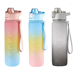 Water Bottles 1100ML Fashion Bottle Color Change Design Large Capacity Portable Sports Plastic Drinking