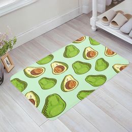 Carpets Avocado Green Seed Fruit Floor Mat Entrance Door Living Room Kitchen Rug Non-Slip Carpet Bathroom Doormat Home Decor