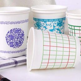Disposable Cups Straws Wholesale Can Be Customised Paper Cup Office Household Tea Wedding Festive Thickened Natural
